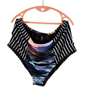 Torrid Multicolor Striped Bikini Bottom
